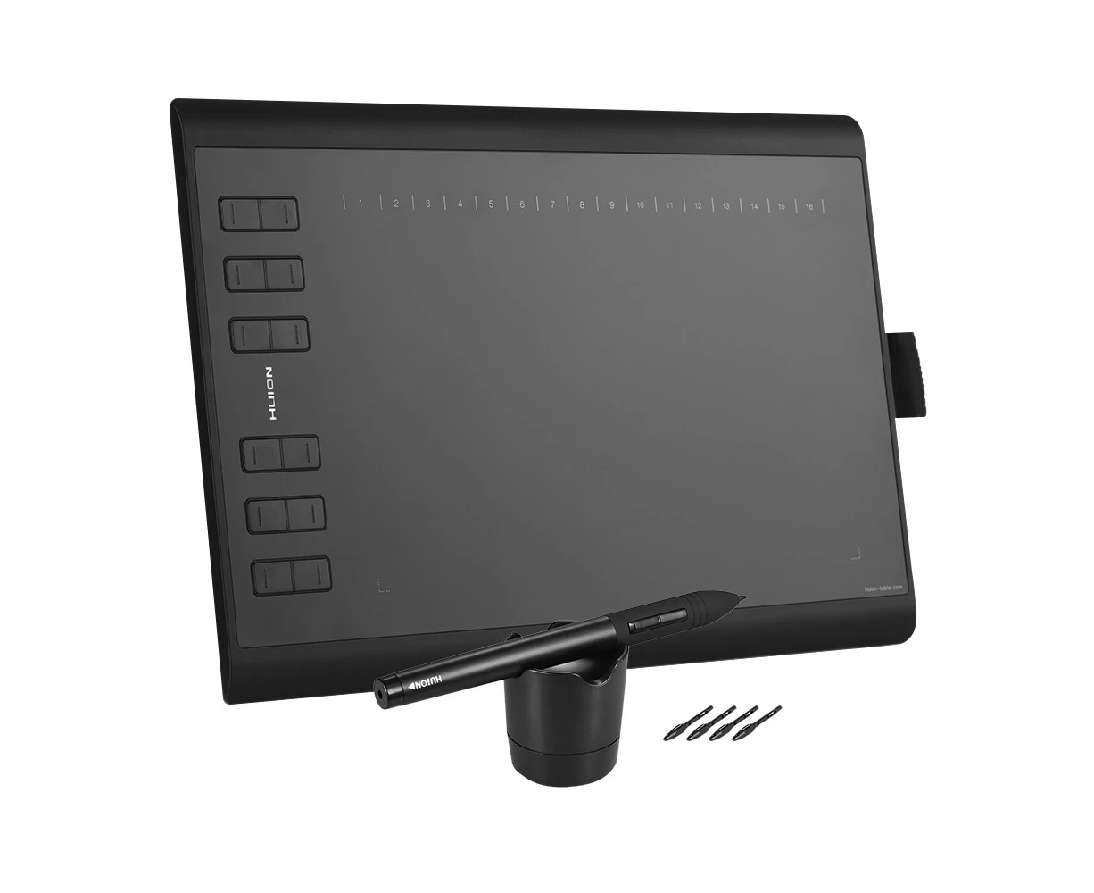 HUION 1060PLUS Drawing Graphics Tablet Pad 10" * 6.25" Active Area with 8G Memory Card Rechargeable Digital Pen