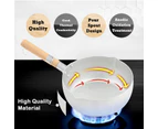 Justcook 20cm Japanese-style Stainless Steel  Xueping Pot White Handle