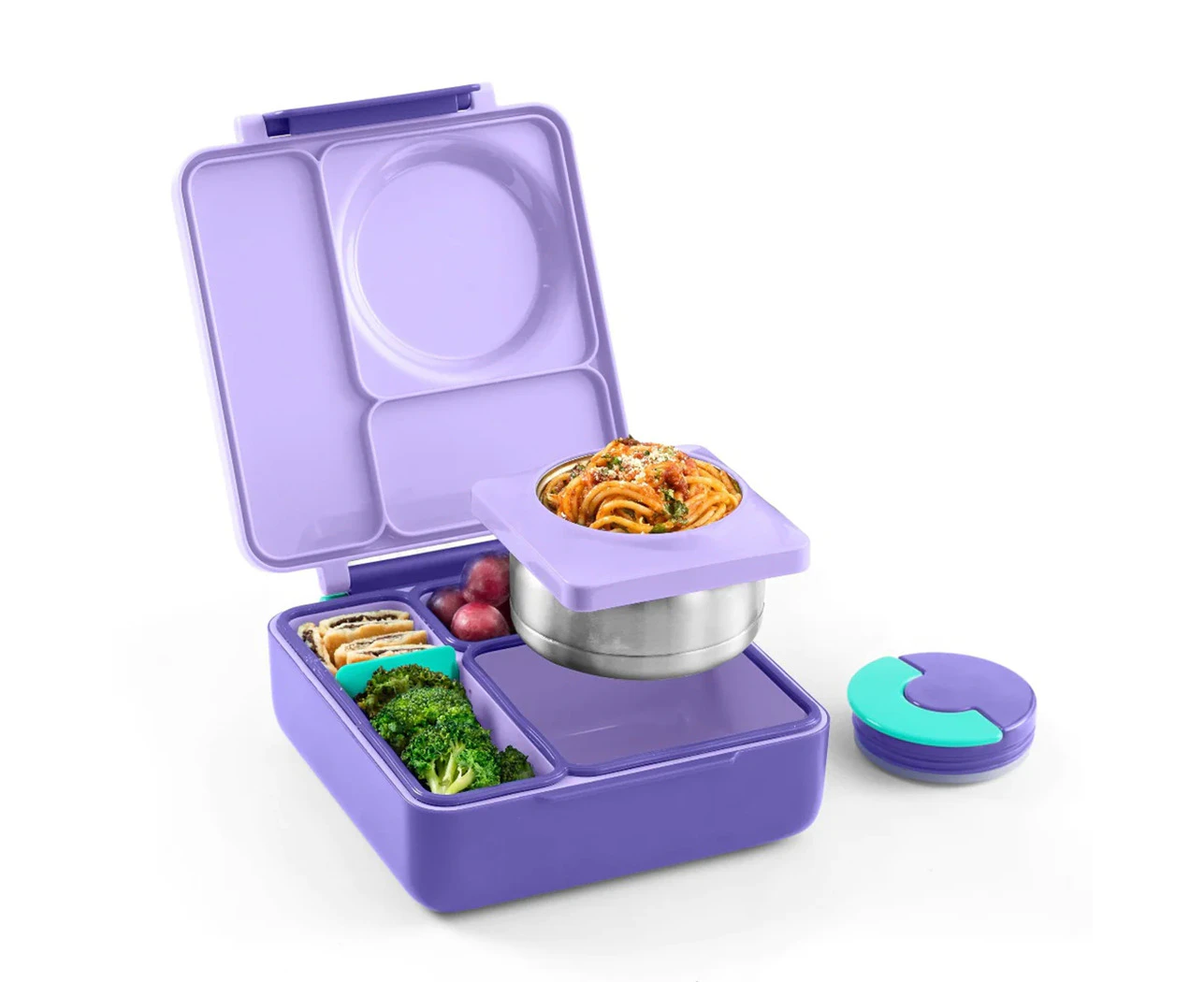 OMIEBOX V2.0 HOT & COLD BENTO BOX Kids Lunch Box - PURPLE PLUM