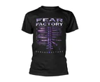 (X-Large, Black) - Plastic Head Men's Fear Factory Demanfacture TSFB Banded Collar Short Sleeve T-Shirt