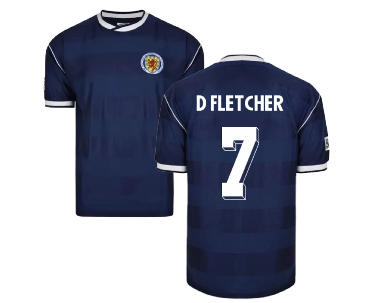 Score Draw Scotland 1986 Retro Football Shirt (D Fletcher 7)