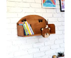 Children's book shelf Bear theme for children's room with mounting pins