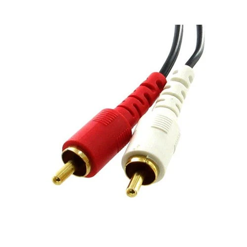 5m Budget 2 RCA Stereo Audio Cable Lead Red White Home Theatre Hi-Fi