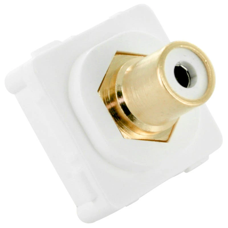 RCA White Female Plug for Clipsal Wall Plate Wallplate DIY Home Theatre