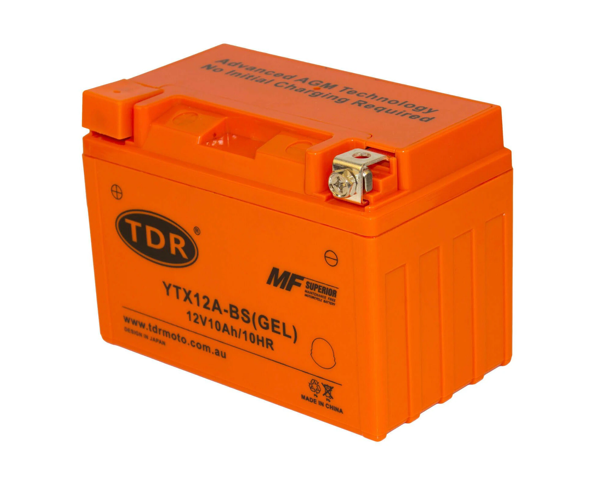 TDR YTX12A-BS 12V 10Ah Motorcycle Battery