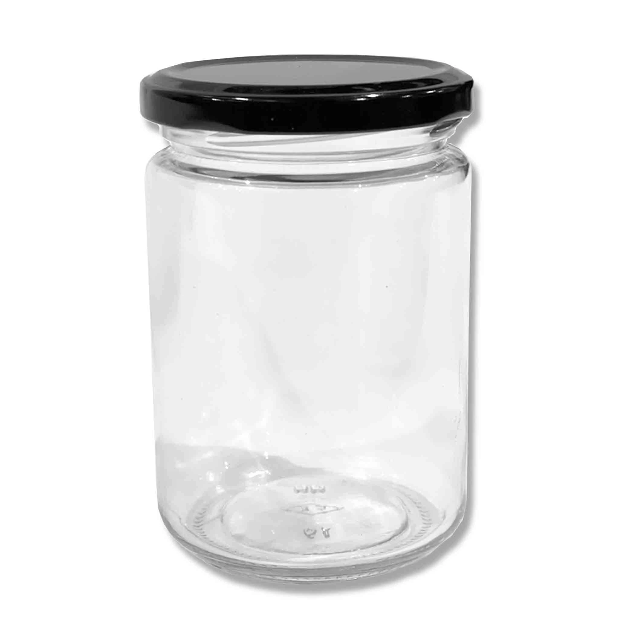 Honey Round Clear Glass Jar - 380ml (105 Pack)