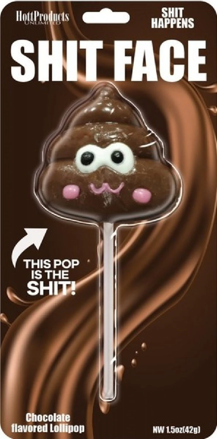 Shit Face Chocolate Lollipop