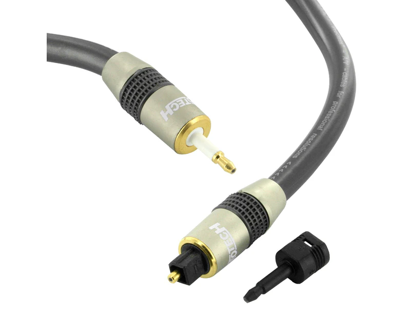 6m Neotech Premium 3.5mm mini-Toslink to Toslink Optical Cable with Adaptor