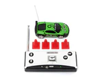 Mini RC Car in a Can Radio Remote Control Micro Racing Car (Green)