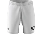 Adidas Club 3 Stripe Shorts - White/Black