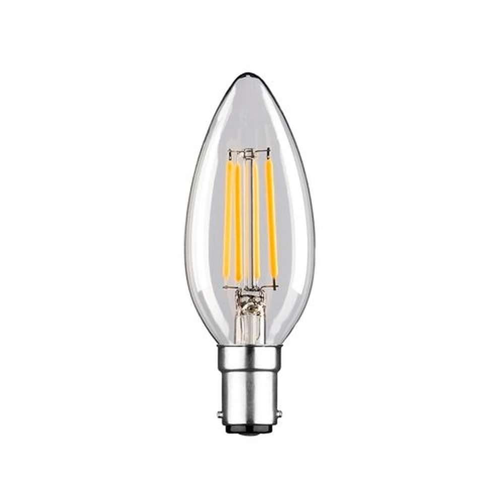 LED 4W Filament B15 C35  Pointed - Chandelier Light Bulbs - 2700K  Warm White