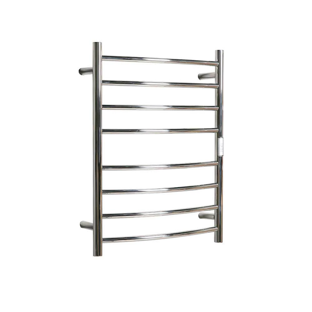 HOTWIRE Hotwire Heated Towel Rail - Curved Round Bar (H700mmxW530mm) with Timer - Chrome