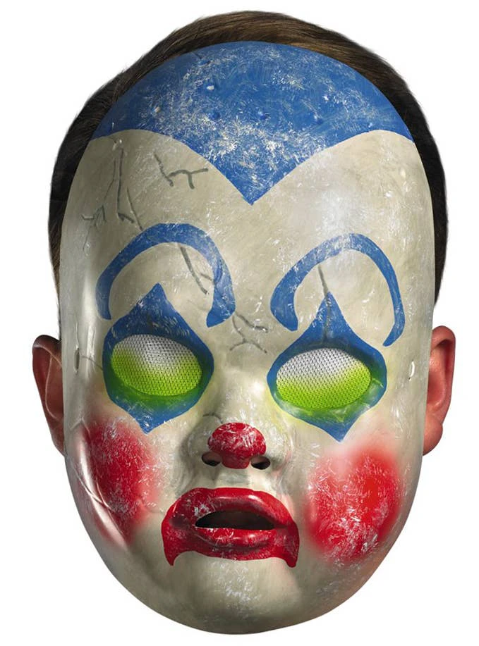 Creepy Clown Doll Halloween Costume Mask - Genuine Disguise -New