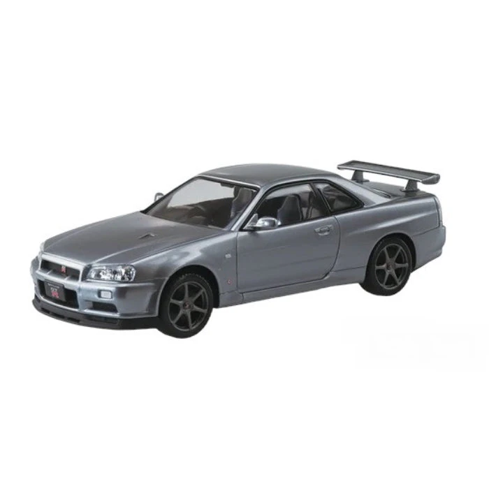 Aoshima 1/32 SNAP NISSAN R34 SKYLINE GTR Nur (Sparkling Silver)