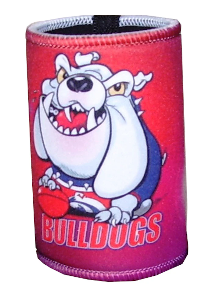 Bulldogs Mascot Paul Harvey Design Can Cooler Stubby Holder