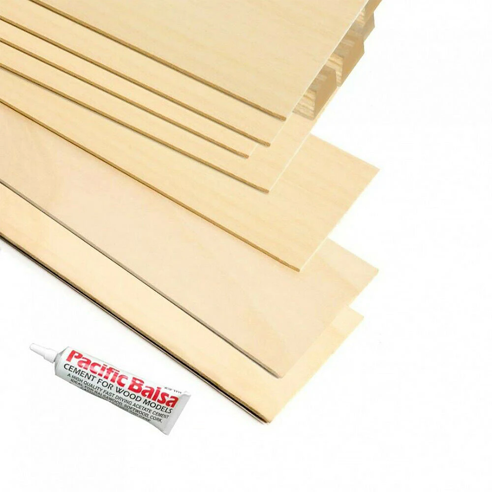 Balsa 1004 Sheet and Stick Assortment w/ Glue