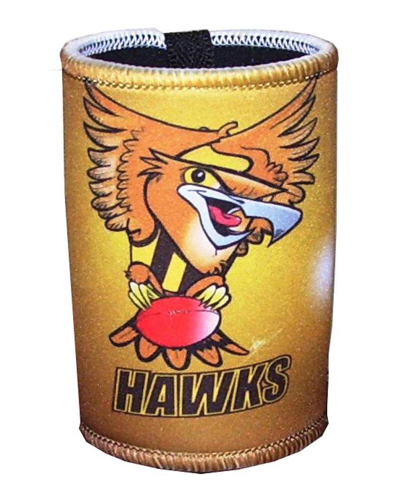 Hawks Mascot Paul Harvey Design Can Cooler Stubby Holder