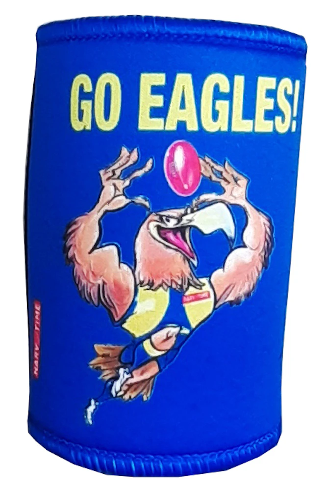 West Coast Go Eagles Mascot Paul Harvey Design Can Cooler Stubby Holder