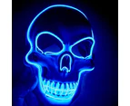 Halloween Mask, LED Glowing Horror White Skull Mask,Grim Reaper Mask