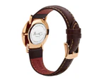 Rose & Coy Mini Pinnacle Ultra Slim 34mm Rose Gold | Dark Brown Watch