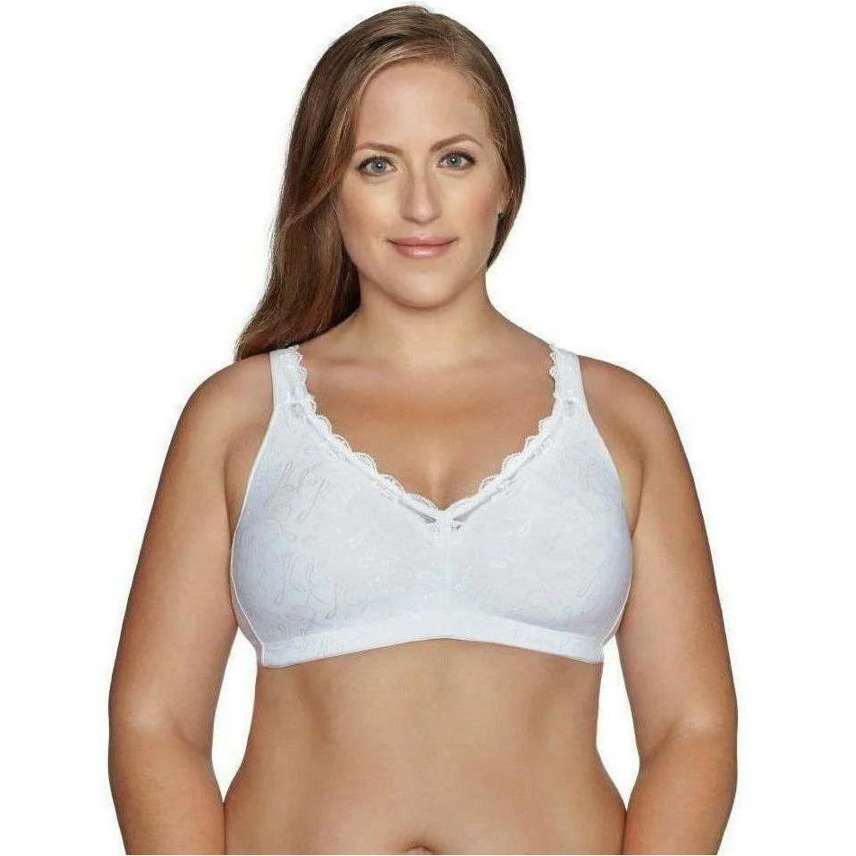 Exquisite Form Comfortable Wireless Plus Size Bra in White