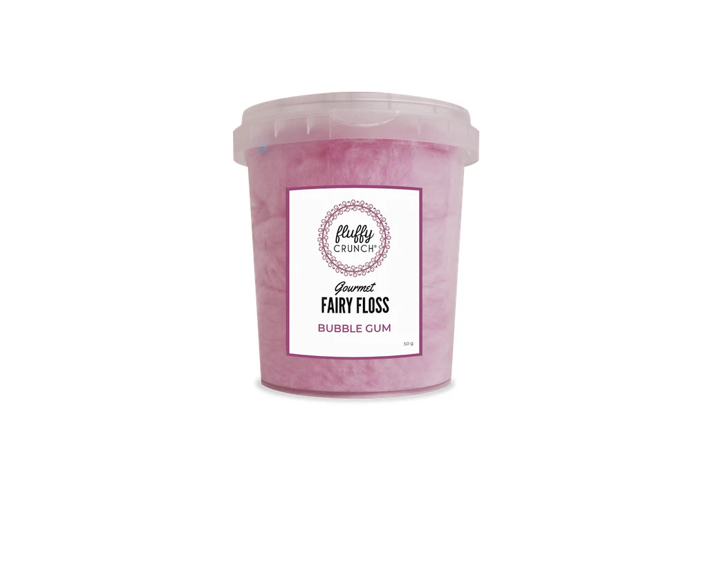 Fluffy Crunch Fairy Floss BUBBLE GUM 50g