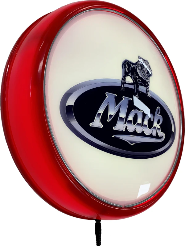 Mack Truck Semi Trailer LED Bar Lighting Wall Sign Light Button White/Red