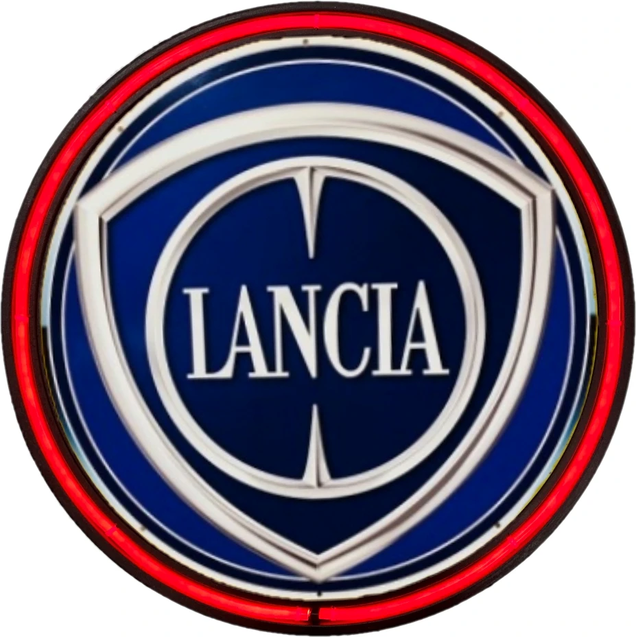 LARGE LANCIA Bar Garage Wall Light Sign RED Neon