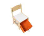 BoPeep Kids Table and Chairs Set Storage Box Toys Play Desk Wooden Study.