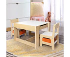 BoPeep Kids Table and Chairs Set Storage Box Toys Play Desk Wooden Study.