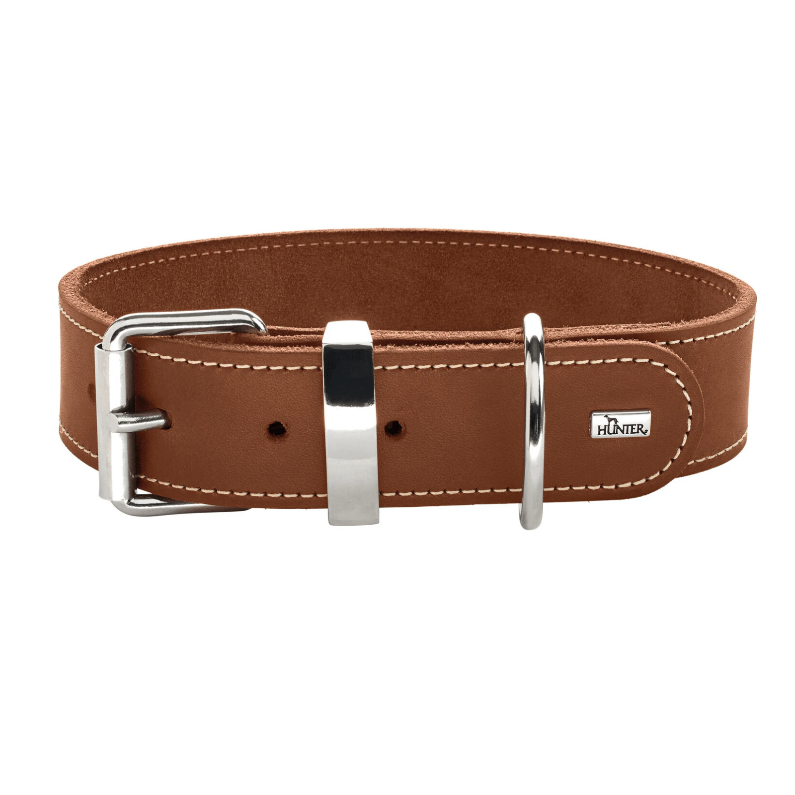 Hunter Aalborg Special Leather Dog Collar, Cognac