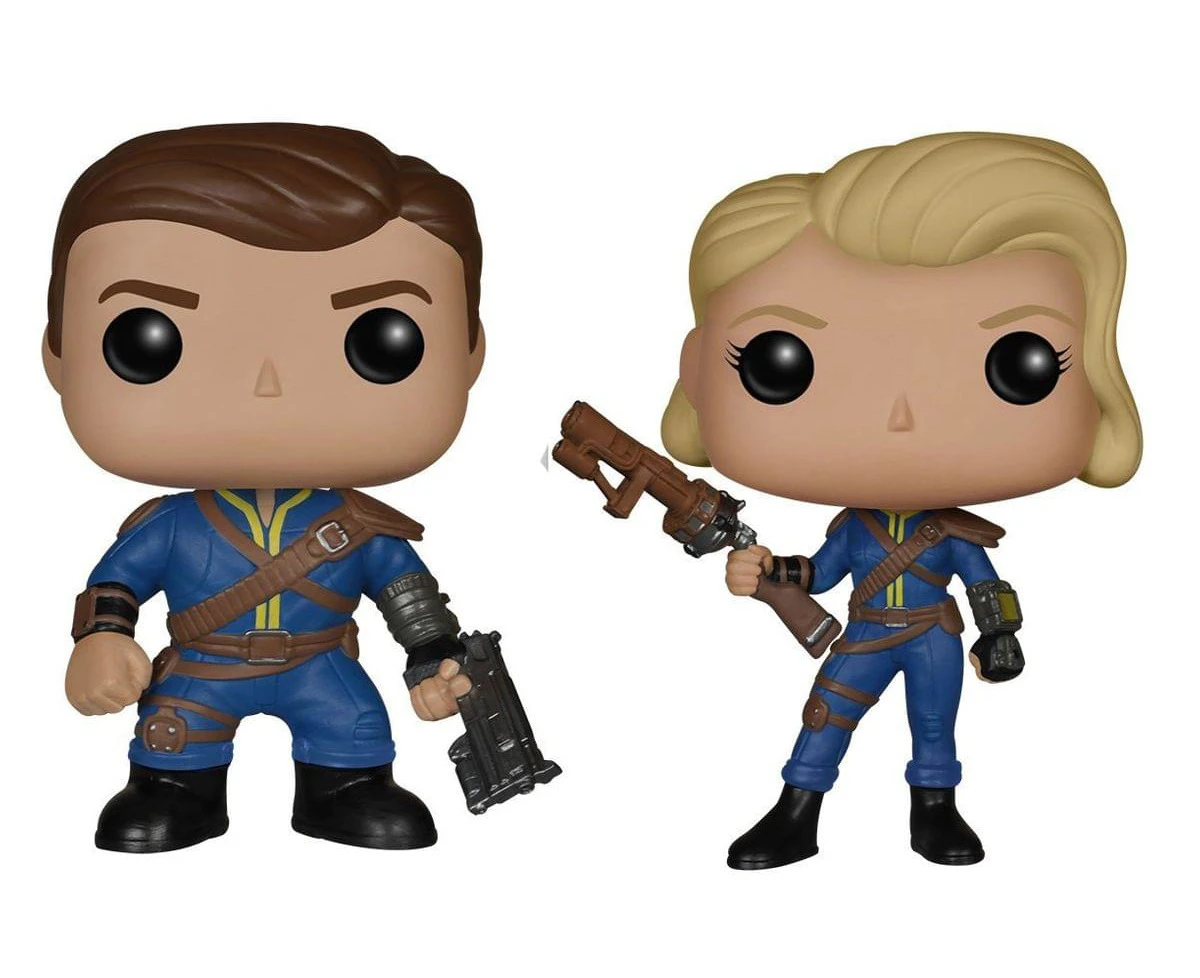 Fallout Funko POP Vinyl Figure Bundle: Lone Wanderer (Male & Female)