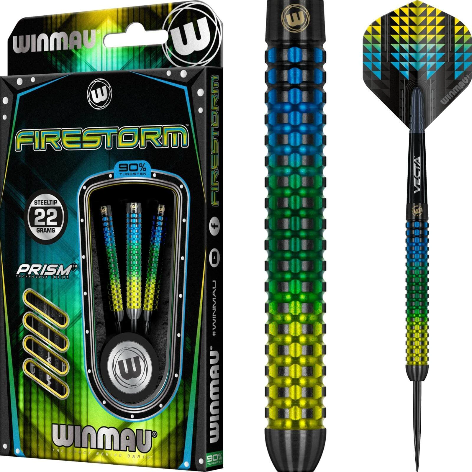 WINMAU Firestorm Steel Tip 90% Tungsten Darts