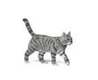 Jekca Animals - Tabby Cat Grey Walking 28cm
