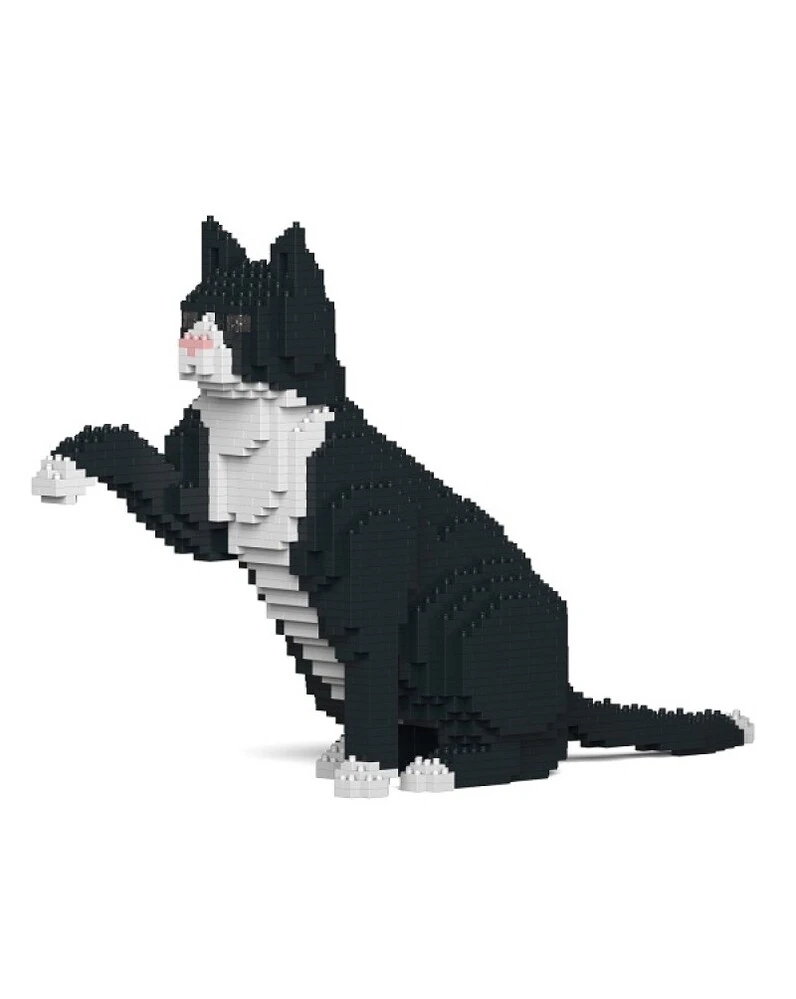 Jekca Animals - Tuxedo Cat Pawing 27cm