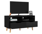 vidaXL TV Cabinet High Gloss Black 90x40x48.5 cm Engineered Wood