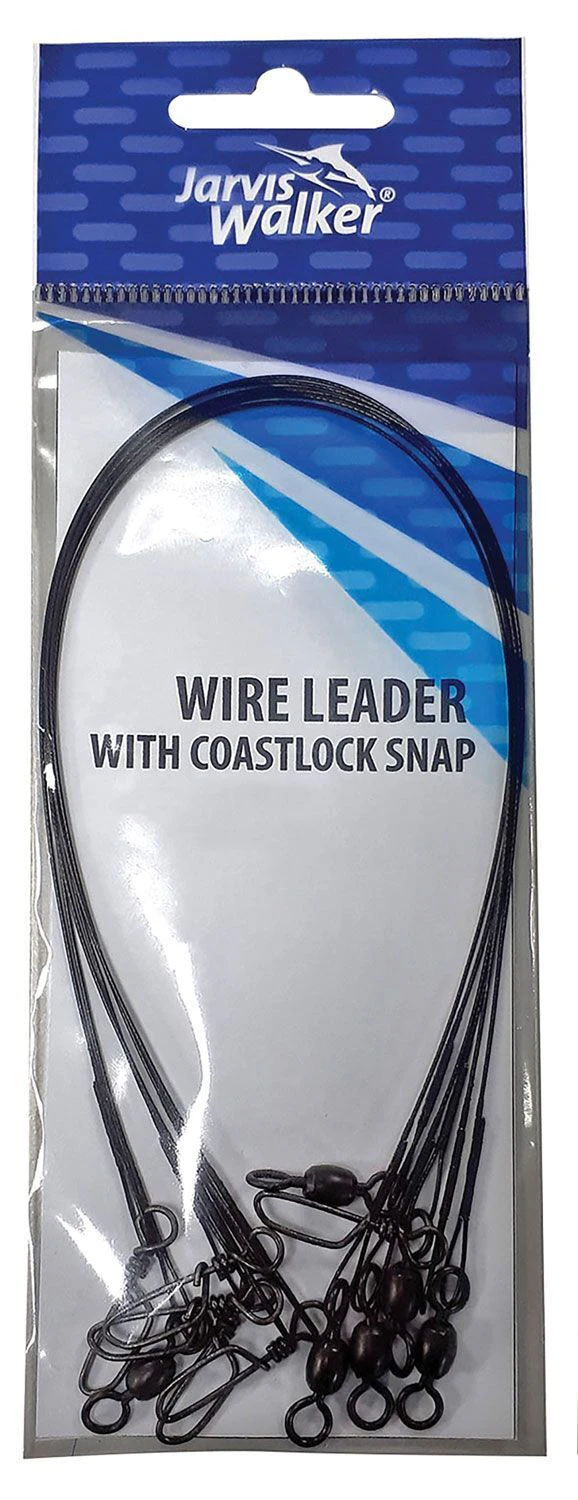 Jarvis Walker 18" Wire Fishing Leader With Coastlock Snap #100lb