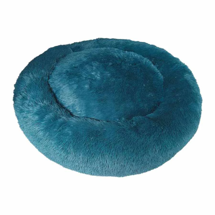 Prestige Pet Snuggle Pals Calming Cuddler Plush Pet Bed Peacock 80cm