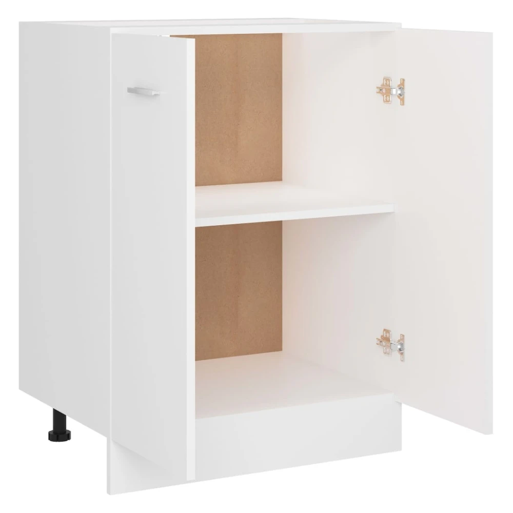 Kitchen Bottom Cabinet Gloss White Storage Unit Cupboard Pantry Organiser 60x46x81.5cm