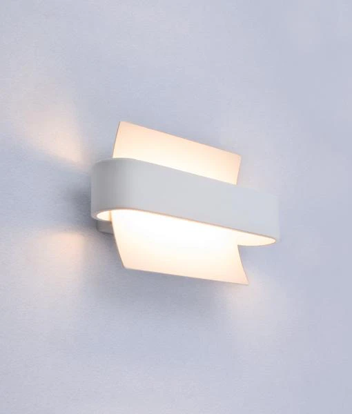 DUBAIG2 City Series LED Interior Wall Light 6W Matt White Curved CLA Lighting - PL-DUBAIG2