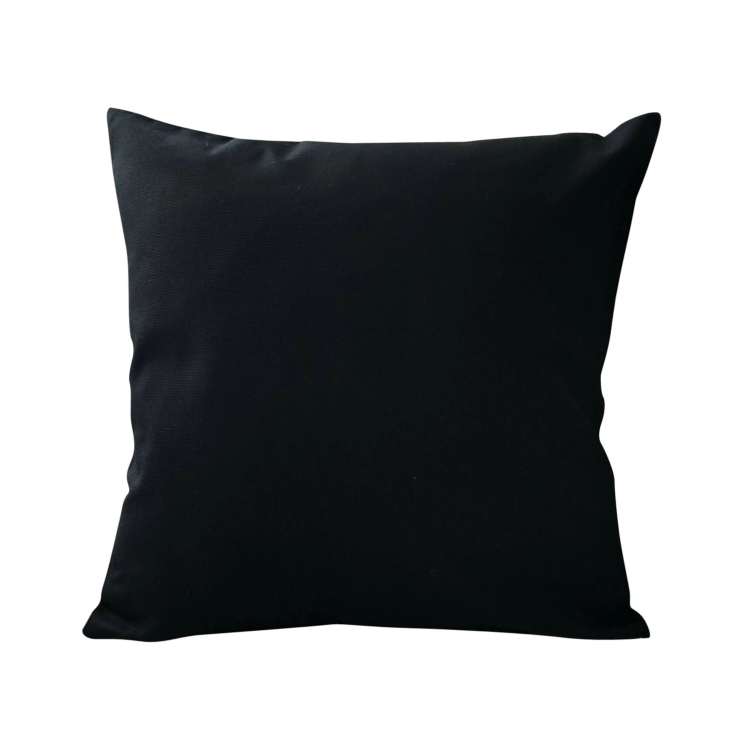 Cotton Canvas Cushion Cover Pillow Case - Black