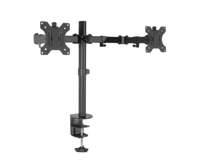 Dual Monitor Arm Stand Brackets - Black