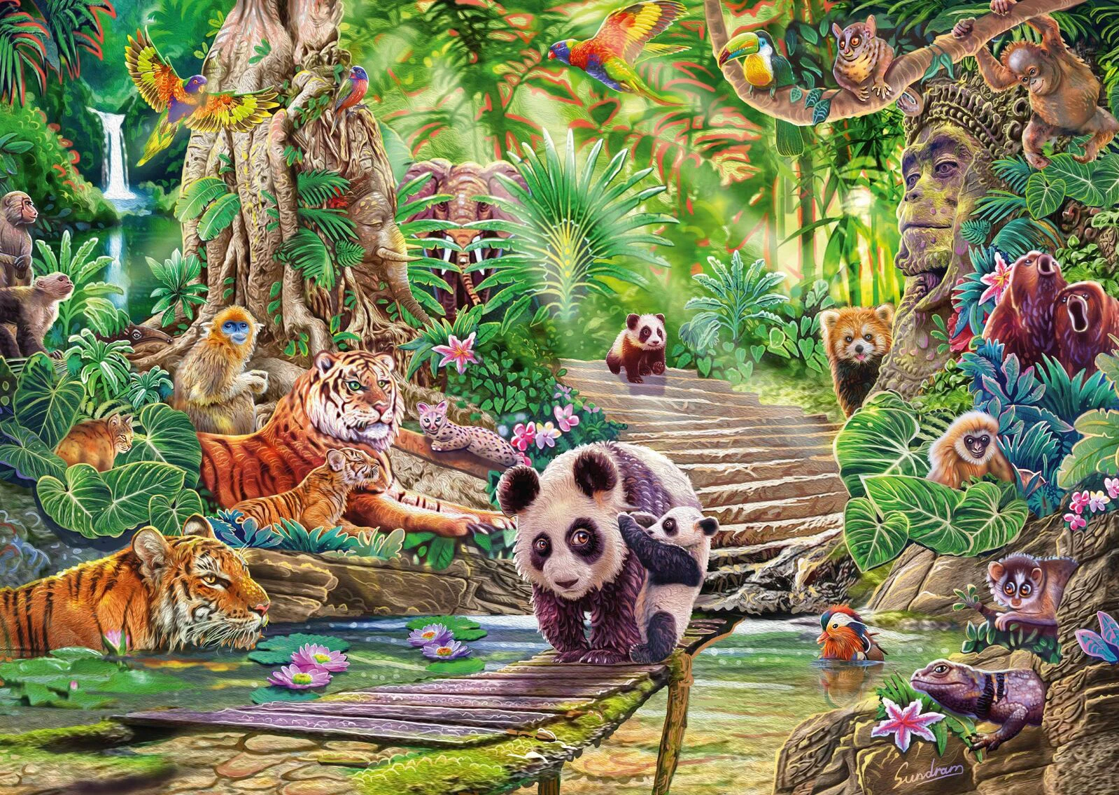 Schmidt - Sundram Asian Wildlife Puzzle 1000pc