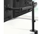 Dual Monitor Arm Stand Brackets - Black