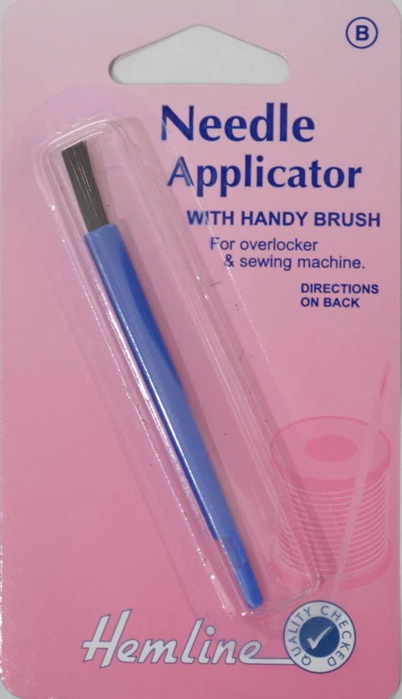 Hemline Needle Applicator With Brush, For Overlocker & Sewing Machine