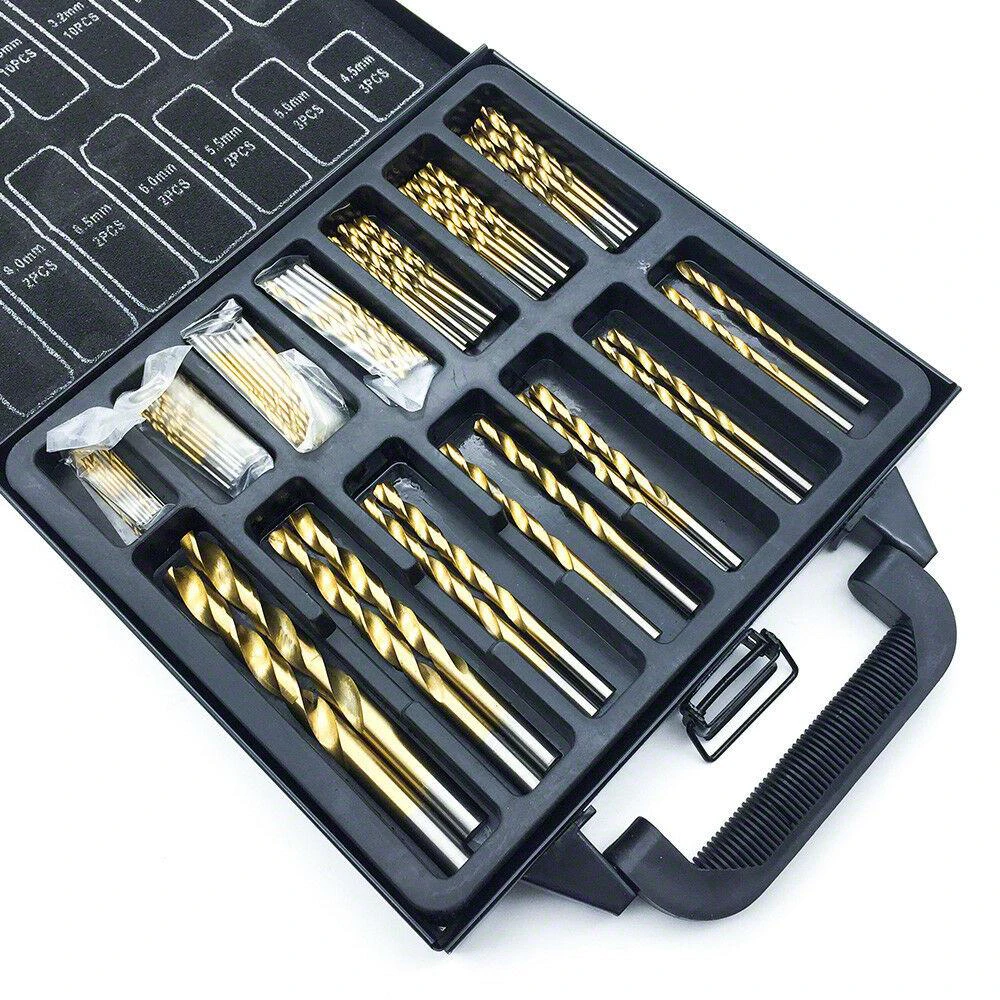 HSS Metric Titanium Coated Drill Bit Set - 99pcs