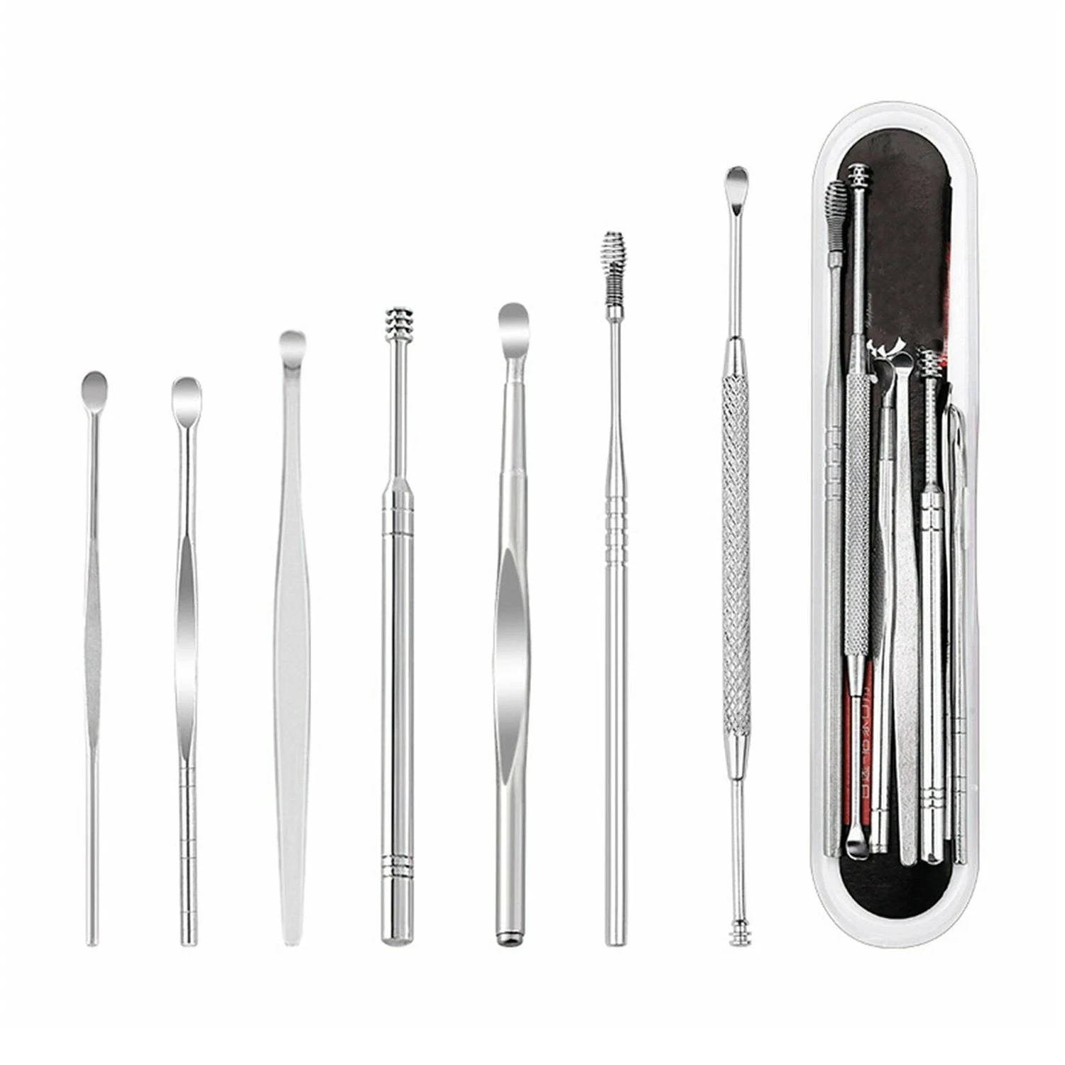 Stainless Steel Earpick Ear Wax Cleaner Silver