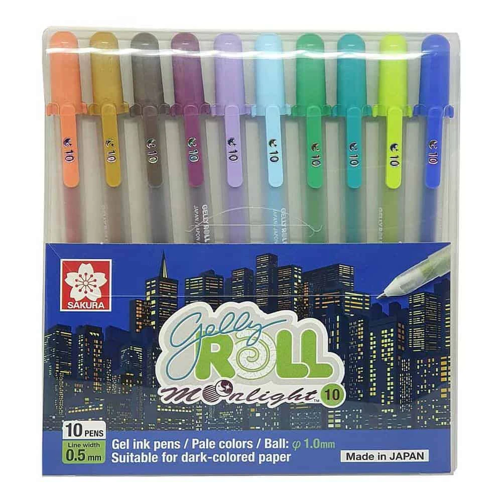 Sakura Gelly Roll Moonlight 10 Gel Pens Set - Pale Colours