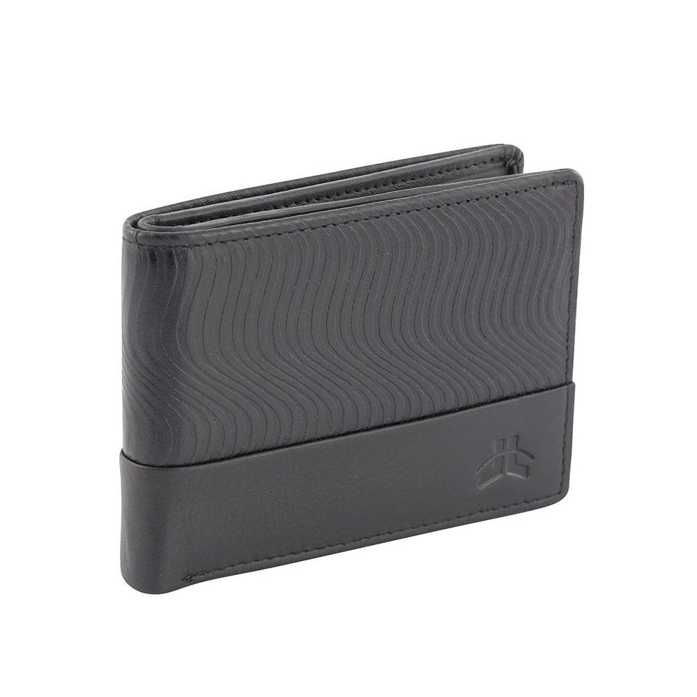 Erdem Wax- Genuine Veg Tanned Leather Slim Wallet - Black