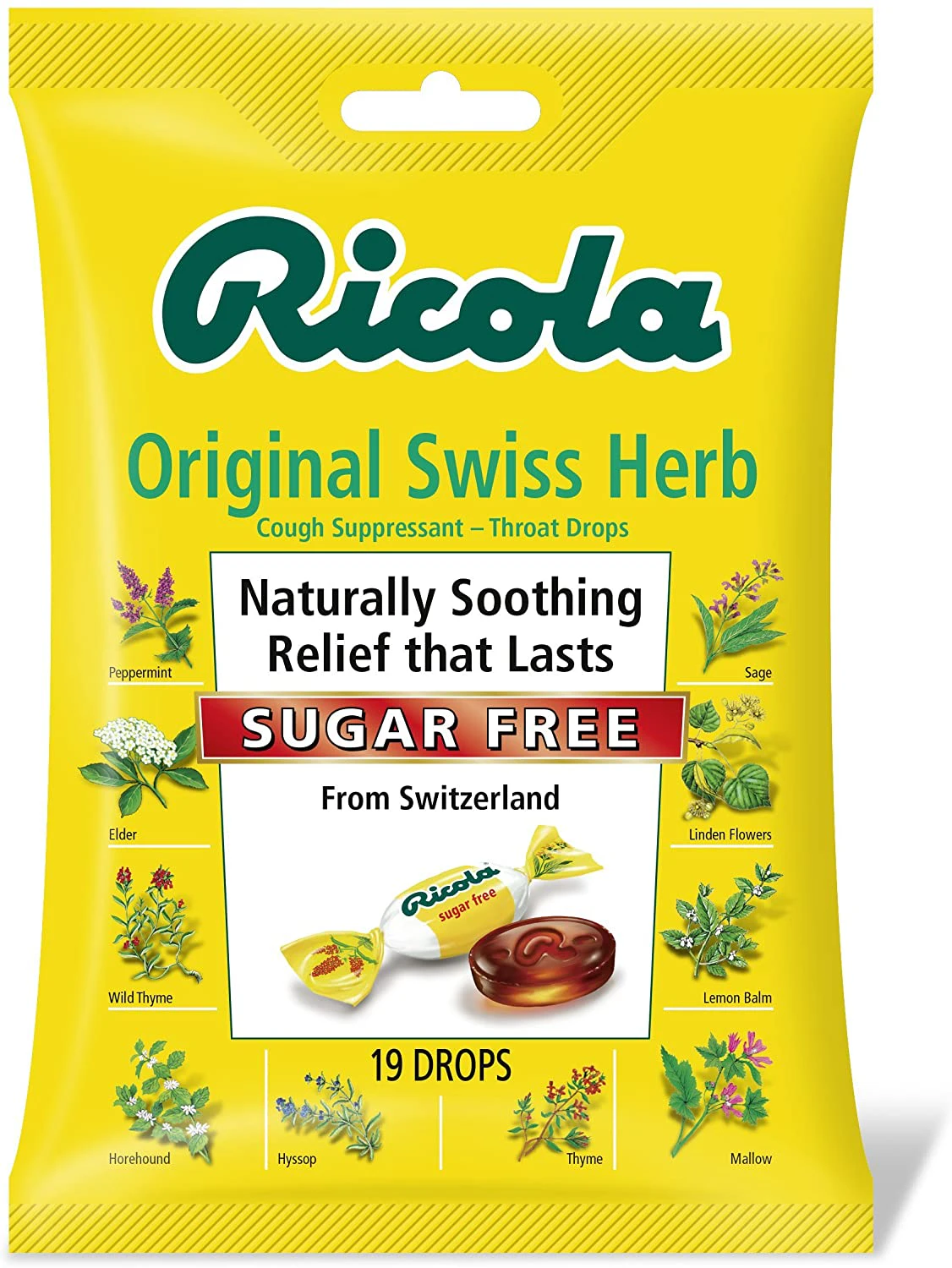 Ricola Original Swiss Herb Sugar Free 19 Drops